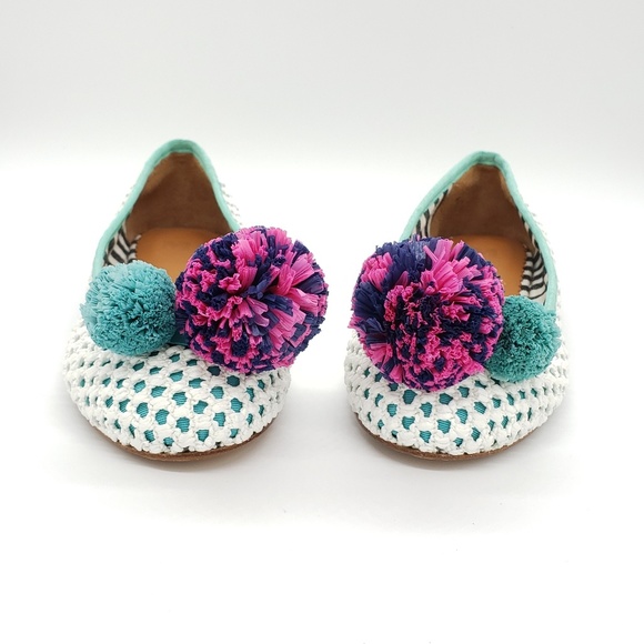 Missoni Pom-Pom Bianco Ballerina Flats SZ 38 EUC - Picture 2 of 8